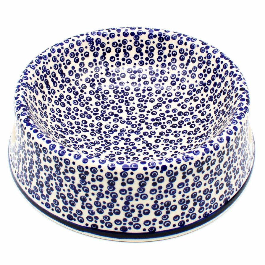 Bowls * | Janelle Imports Lg Dog Bowl In Fish Bubbles