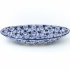 Platters, Servers, And Trays * | Janelle Imports Sm Modern Oval Server In Blue Butterfly