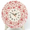 Home Decor * | Janelle Imports Plate Wall Clock In Antique Red