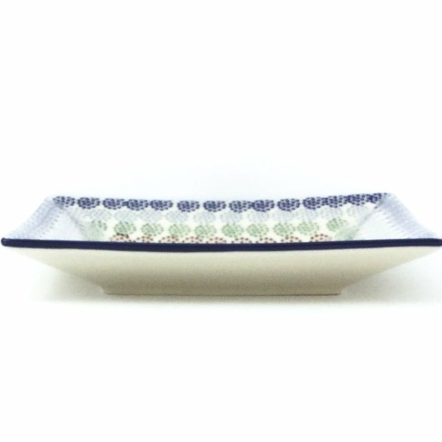 Plates * | Janelle Imports Square Luncheon Plate In Modern Dots