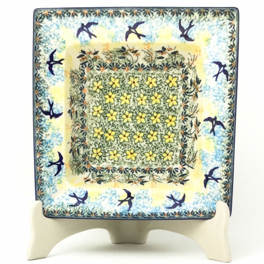 Plates * | Janelle Imports Square Soup Plate In Birds