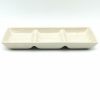 Platters, Servers, And Trays * | Janelle Imports Rectangular Divided Server In White On White