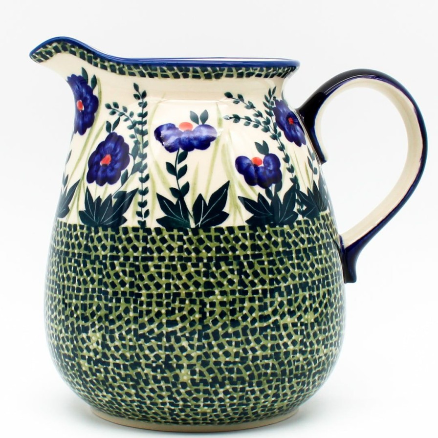 Home Decor * | Janelle Imports Pitcher 2 Qt In Gill'S Blue