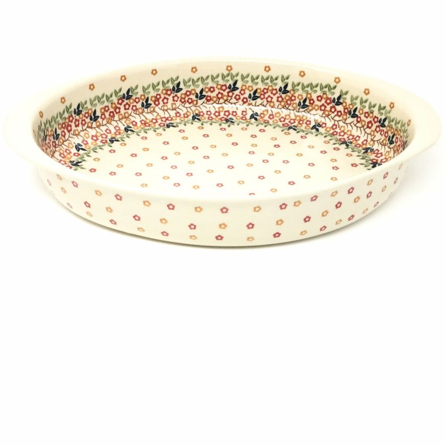 Bakeware * | Janelle Imports Lg Oval Baker W/Handles In Tiny Flowers