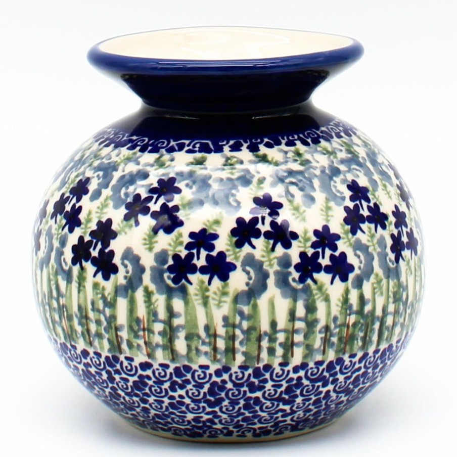 Home Decor * | Janelle Imports Round Vase In Alpine Blue