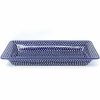 Platters, Servers, And Trays * | Janelle Imports Sm Rect. Server W/Lip In Blue Elegance