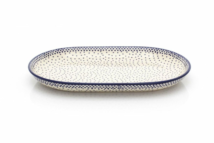 Platters, Servers, And Trays * | Janelle Imports Tiny Oval Platter In Simple Elegance