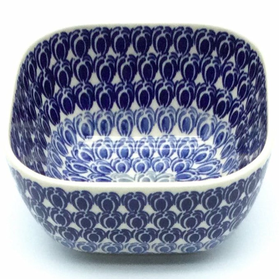 Bowls * | Janelle Imports Deep Square Bowl 32 Oz In Perennial Bulbs