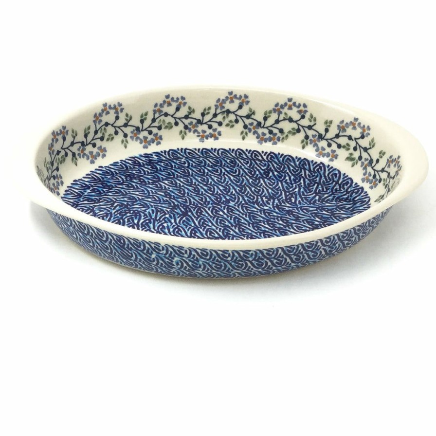 Bakeware * | Janelle Imports Md Oval Baker W/Handles In Blue Meadow