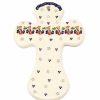 Home Decor * | Janelle Imports Wall Cross In Holiday Wreath