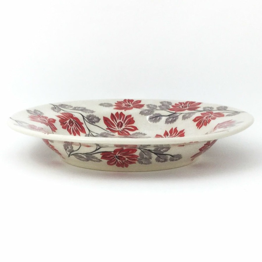 Plates * | Janelle Imports Soup Plate In Red & Gray