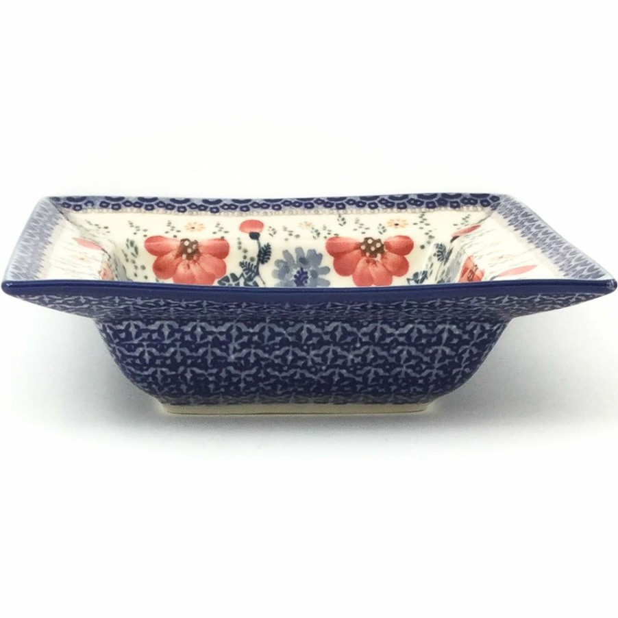 Plates * | Janelle Imports Square Soup Plate In Perennial Garden