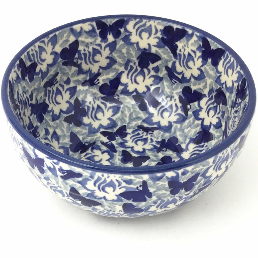 Bowls * | Janelle Imports Soup Bowl 24 Oz In Blue Butterfly