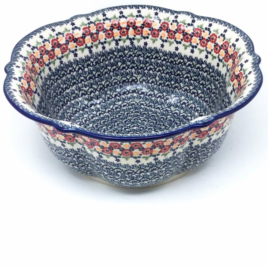 Bowls * | Janelle Imports Lg Retro Bowl In Wild Roses