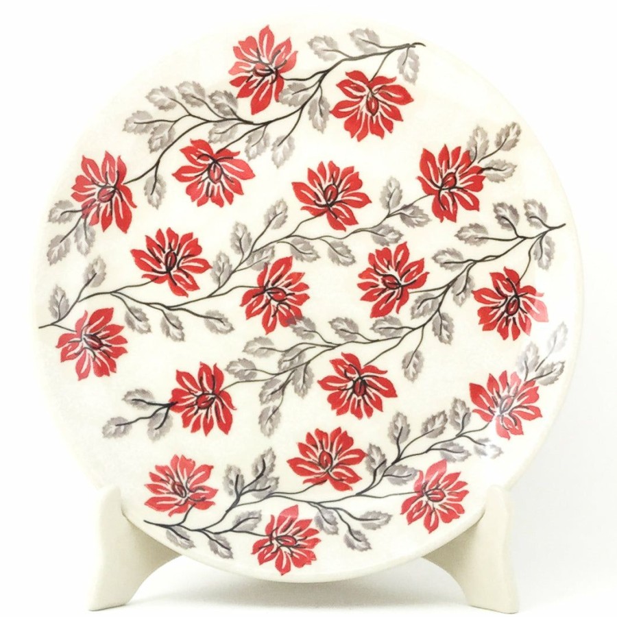 Plates * | Janelle Imports Dinner Plate 10 In Red & Gray