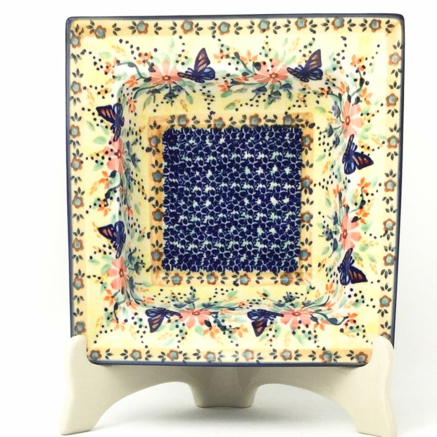 Plates * | Janelle Imports Square Soup Plate In Butterfly Meadow