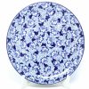 Platters, Servers, And Trays * | Janelle Imports Round Platter 12.5 In Blue Butterfly