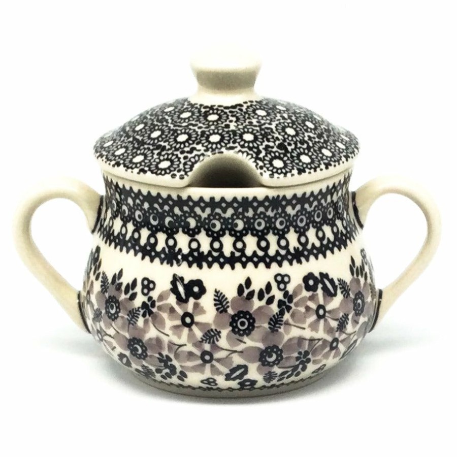 Table Accessories * | Janelle Imports Family Style Sugar Bowl 14 Oz In Gray & Black