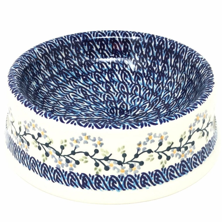 Bowls * | Janelle Imports Md Dog Bowl In Blue Meadow