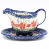 Table Accessories * | Janelle Imports Gravy Boat W/Tray 1 Qt In Spring Meadow