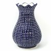 Home Decor * | Janelle Imports Scalloped Vase In Blue Elegance