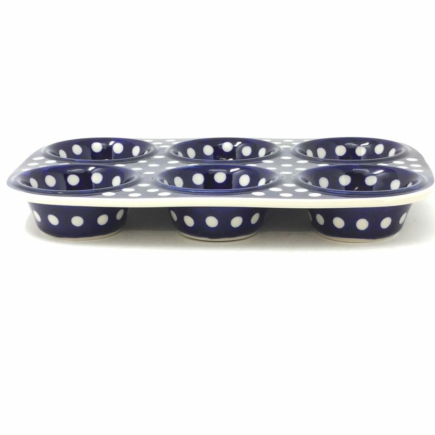 Bakeware * | Janelle Imports Muffin Baker In White Polka-Dot