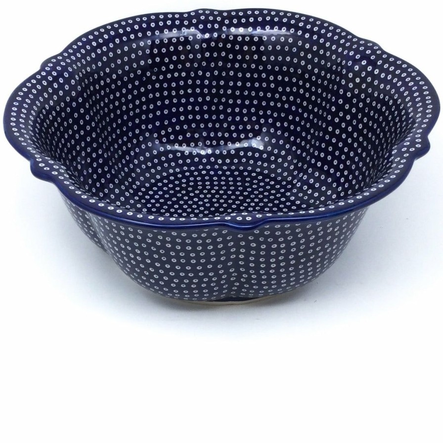 Bowls * | Janelle Imports Lg Retro Bowl In Blue Elegance