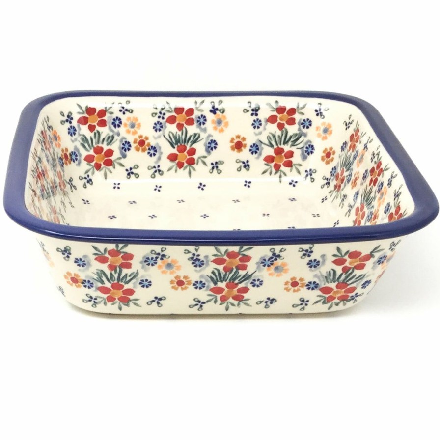 Bakeware * | Janelle Imports Deep Square Baker In Delicate Flowers