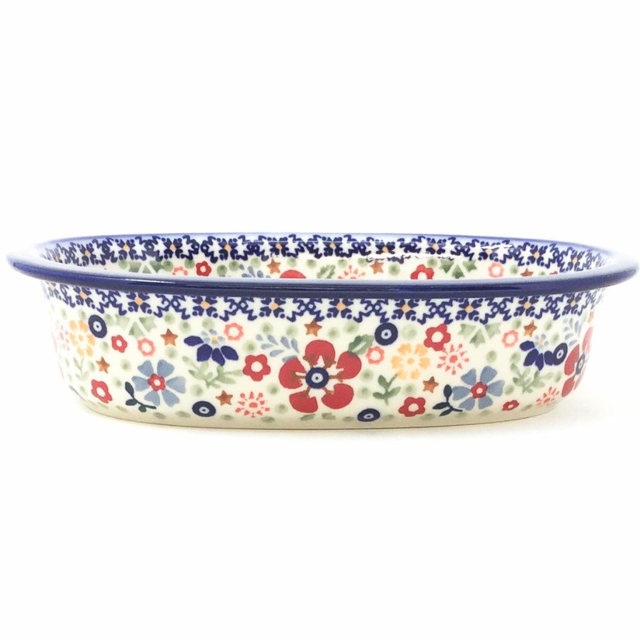 Bakeware * | Janelle Imports Sm Oval Baker In Summer Arrangement