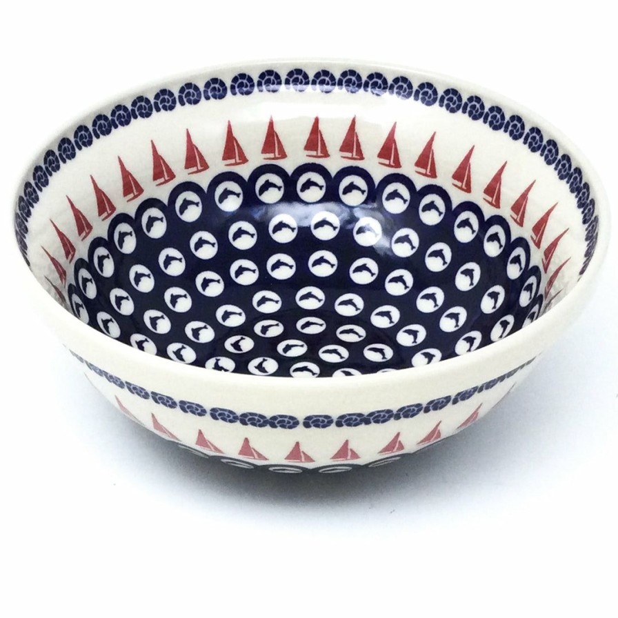 Bowls * | Janelle Imports Round Bowl 64 Oz In Red Sail