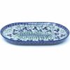 Platters, Servers, And Trays * | Janelle Imports Tiny Oval Platter In Alpine Blue