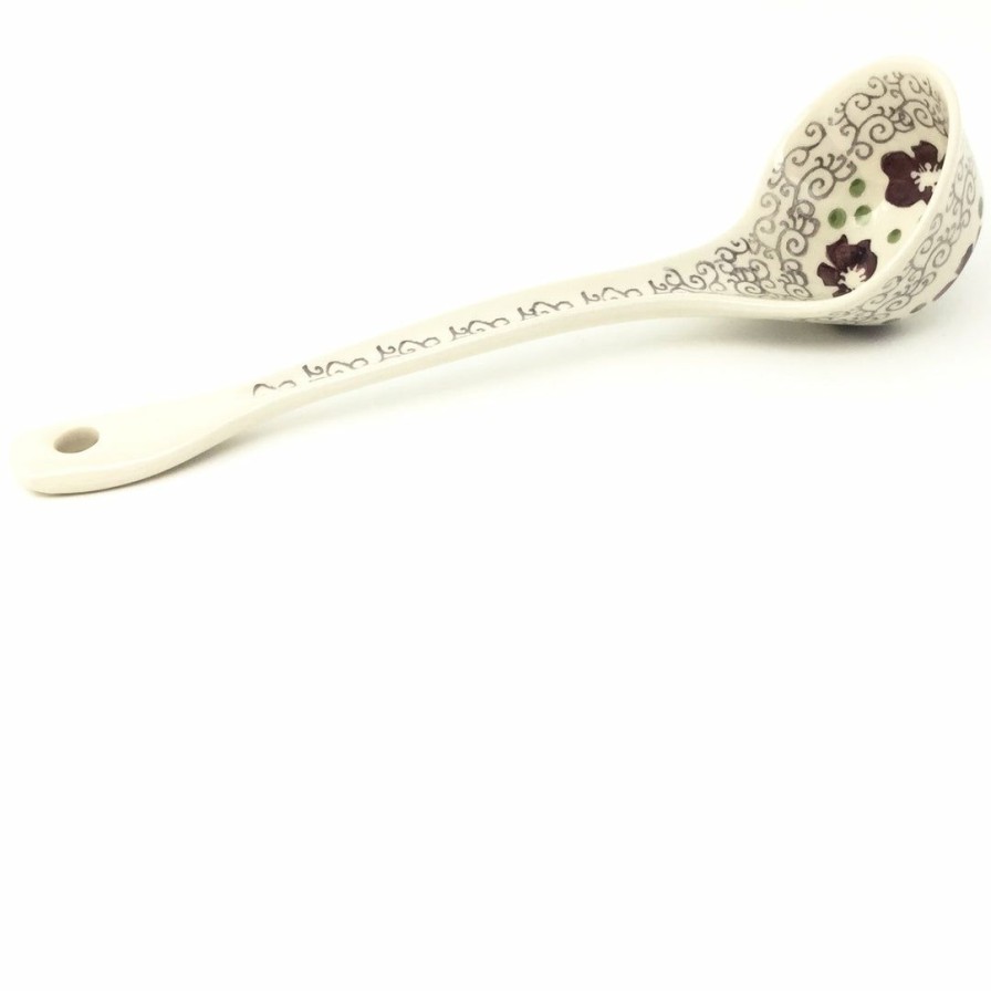 Kitchen Accessories * | Janelle Imports Soup Ladle 12 In Purple & Gray Flowers