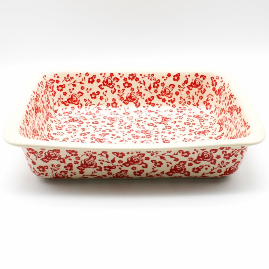 Bakeware * | Janelle Imports Deep Rect. Baker In Antique Red