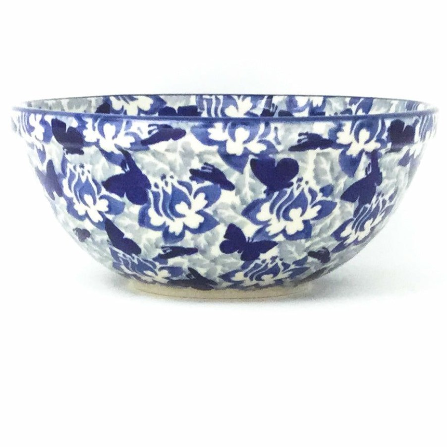 Bowls * | Janelle Imports New Soup Bowl 20 Oz In Blue Butterfly