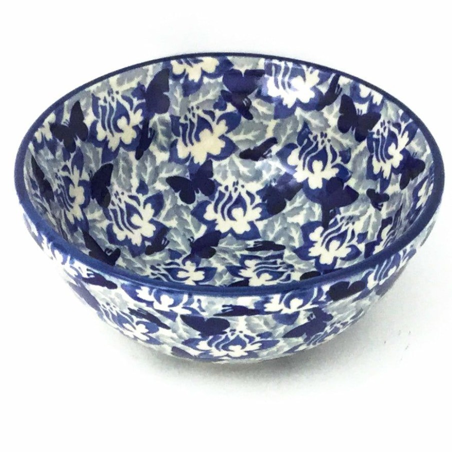 Bowls * | Janelle Imports New Soup Bowl 20 Oz In Blue Butterfly