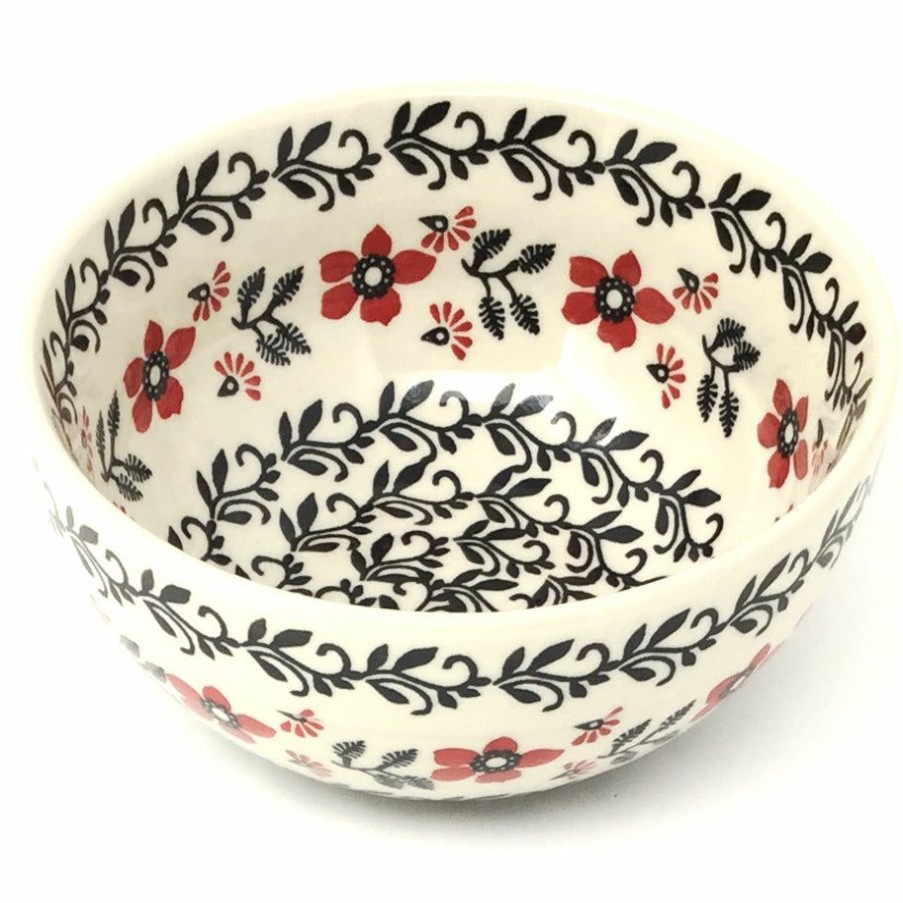 Bowls * | Janelle Imports Soup Bowl 24 Oz In Red & Black