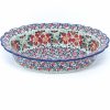 Platters, Servers, And Trays * | Janelle Imports Sm Deep Basia Server In Red Poppies