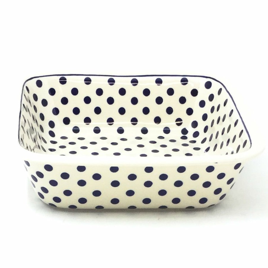 Bakeware * | Janelle Imports Deep Square Baker In Blue Polka-Dot