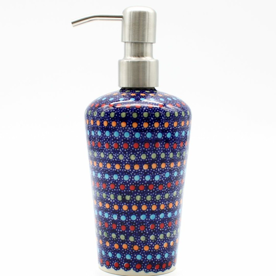 Home Decor * | Janelle Imports Soap Dispenser In Multi-Colored Dots