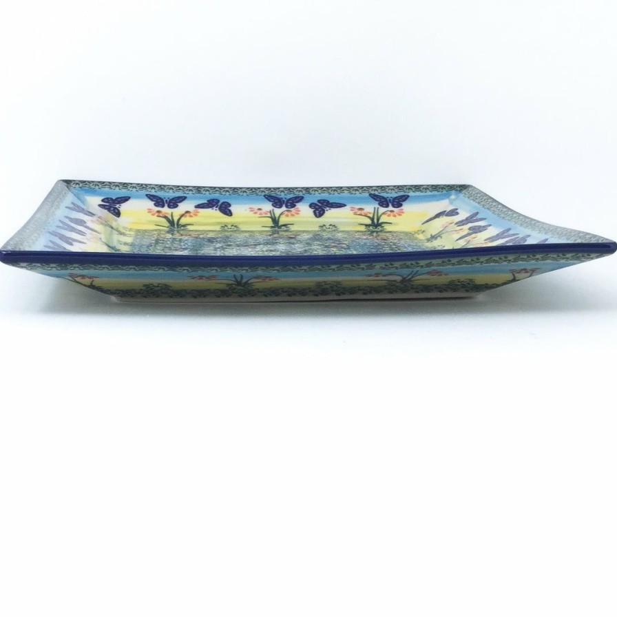 Plates * | Janelle Imports Square Dinner Plate In Butterfly Field