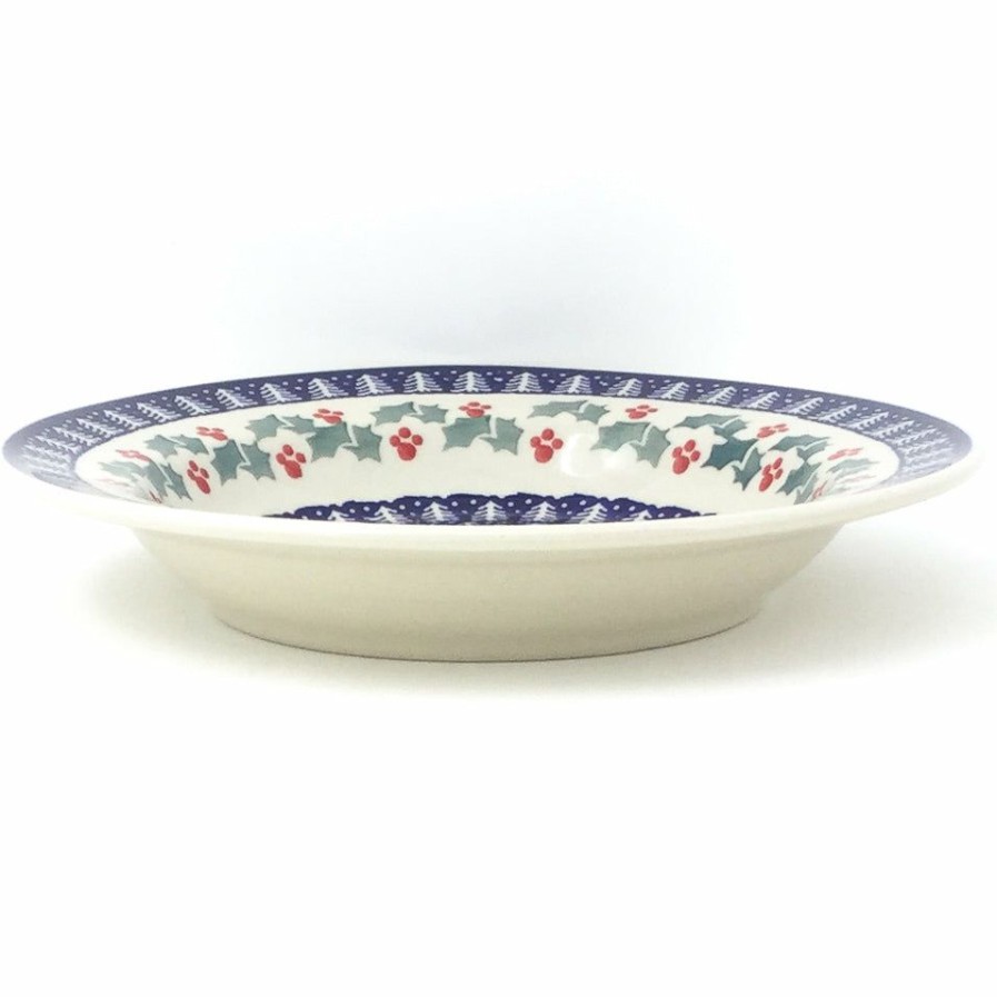 Plates * | Janelle Imports Soup Plate In Winter Holly