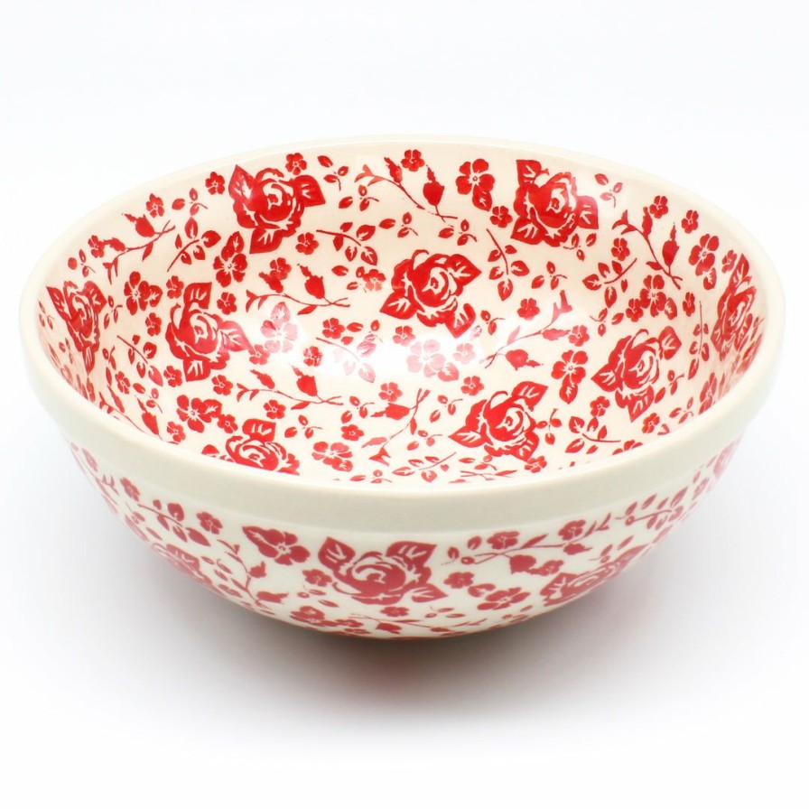 Bowls * | Janelle Imports Round Bowl 32 Oz In Antique Red