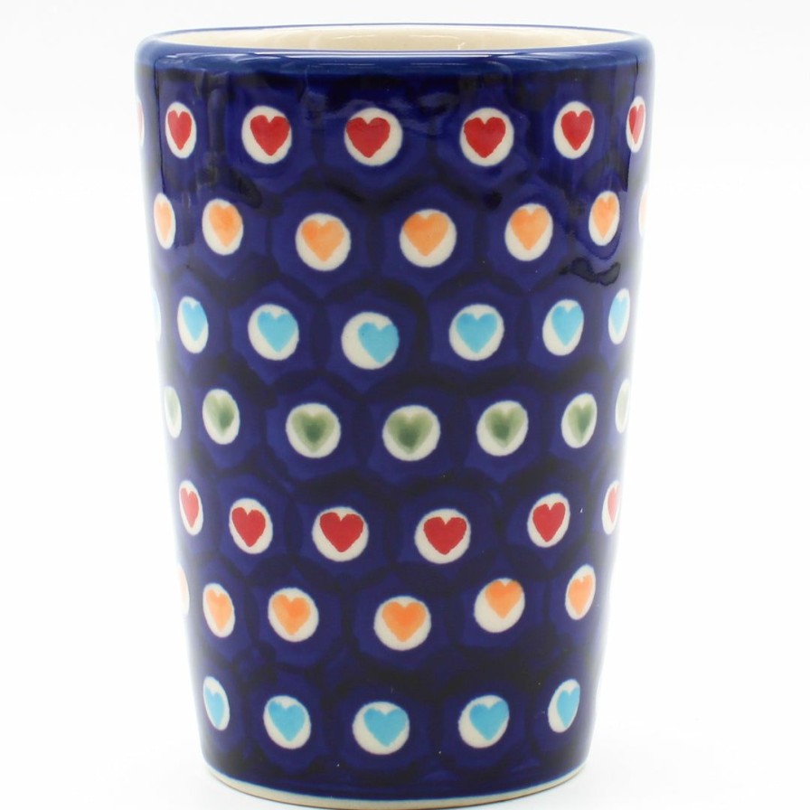 Home Decor * | Janelle Imports Toothbrush Holder/Cup In Multi-Colored Hearts