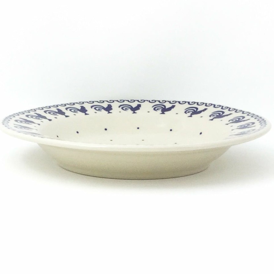 Plates * | Janelle Imports Soup Plate In Blue Roosters