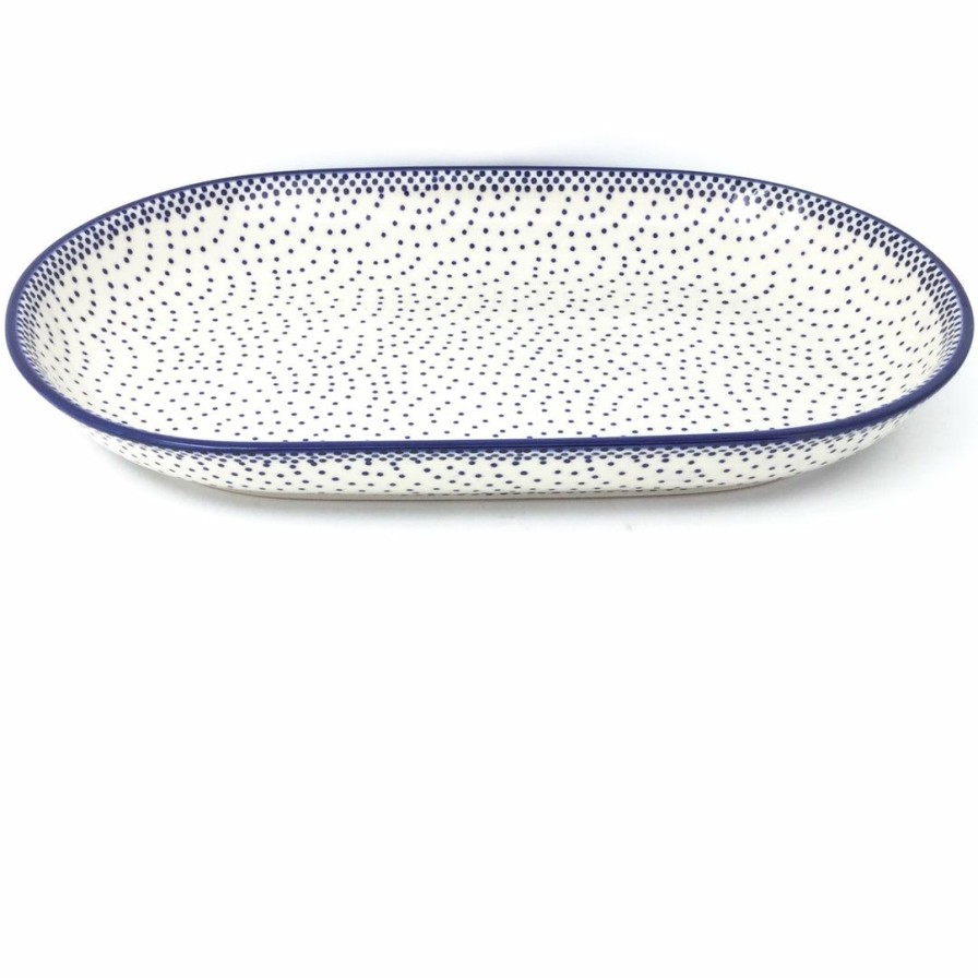 Platters, Servers, And Trays * | Janelle Imports Md Oval Platter In Simple Elegance