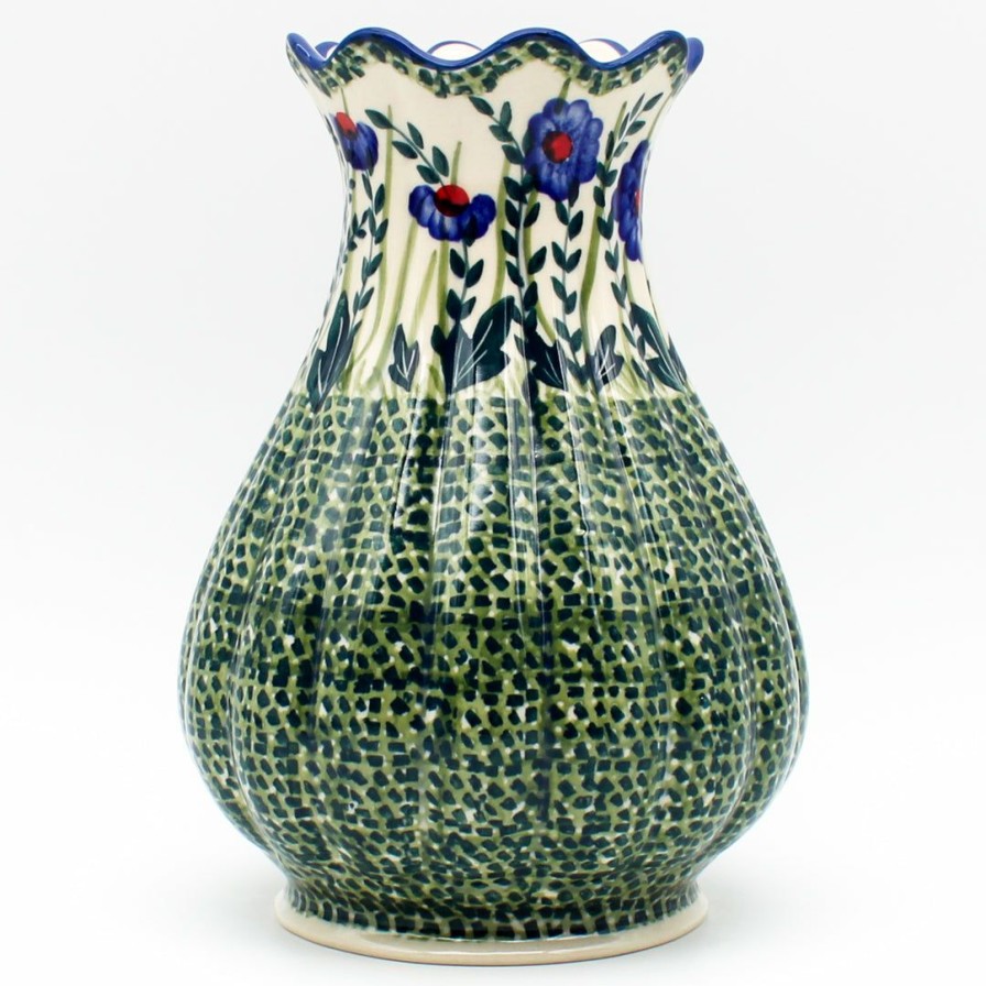 Home Decor * | Janelle Imports Scalloped Vase In Gill'S Blue