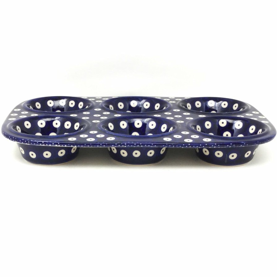 Bakeware * | Janelle Imports Muffin Baker In Blue Tradition