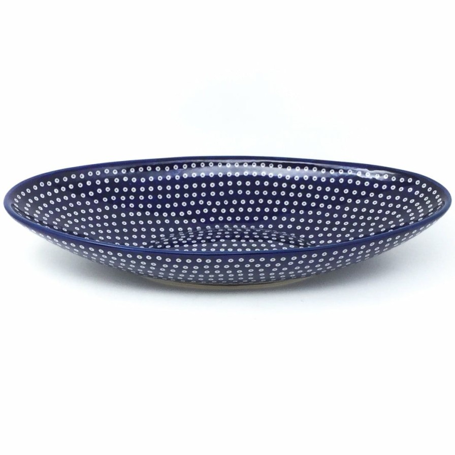 Platters, Servers, And Trays * | Janelle Imports Sm Modern Oval Server In Blue Elegance