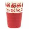 Home Decor * | Janelle Imports Toothbrush Holder/Cup In Red Rose