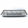 Platters, Servers, And Trays * | Janelle Imports Md Rect. Server W/Lip In Gray & Black